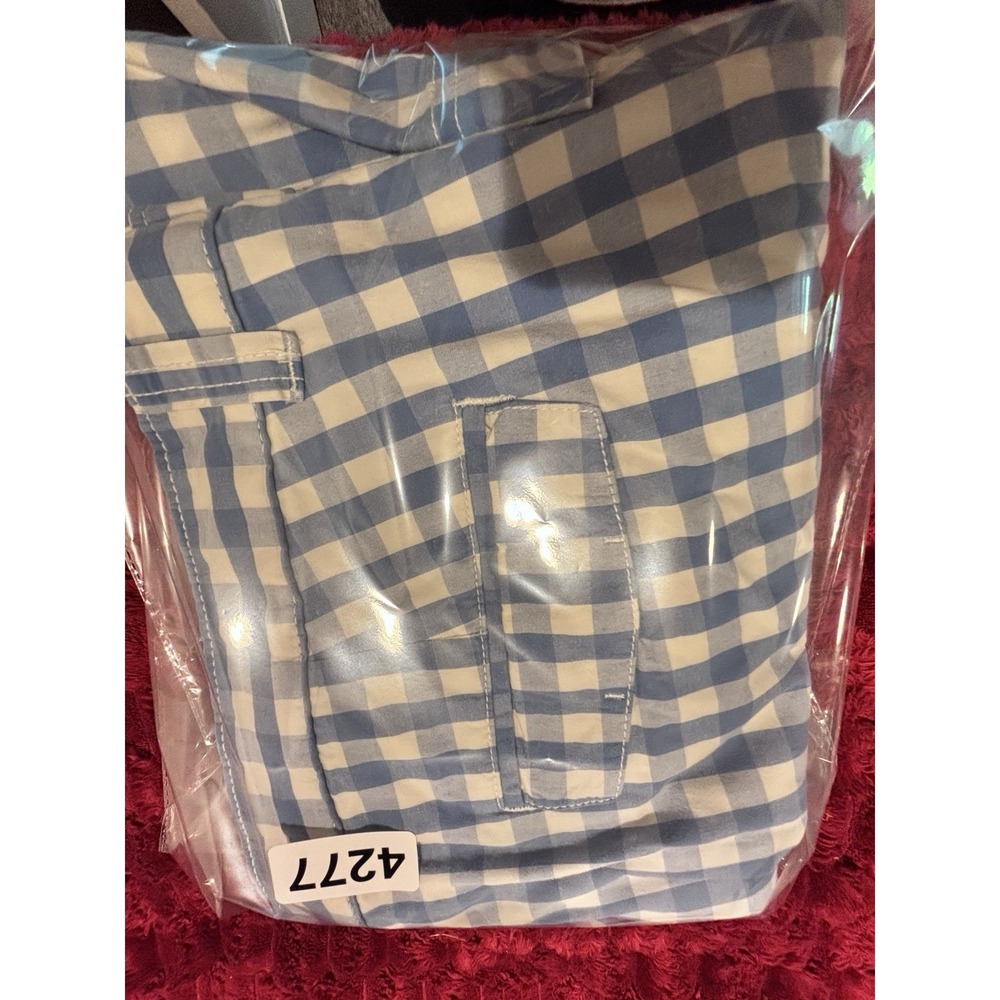 Roundtree & York Light Blue White Checked Flat Front Slash Pocket Shorts 42x11 - Picture 9 of 9
